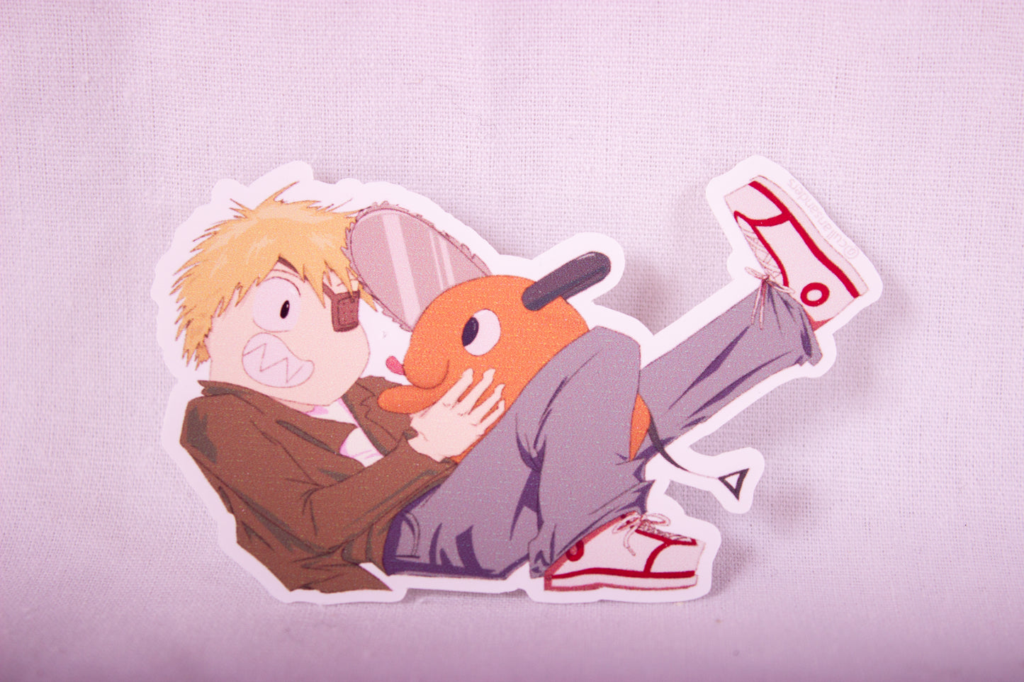 Denji and Pochita Sticker
