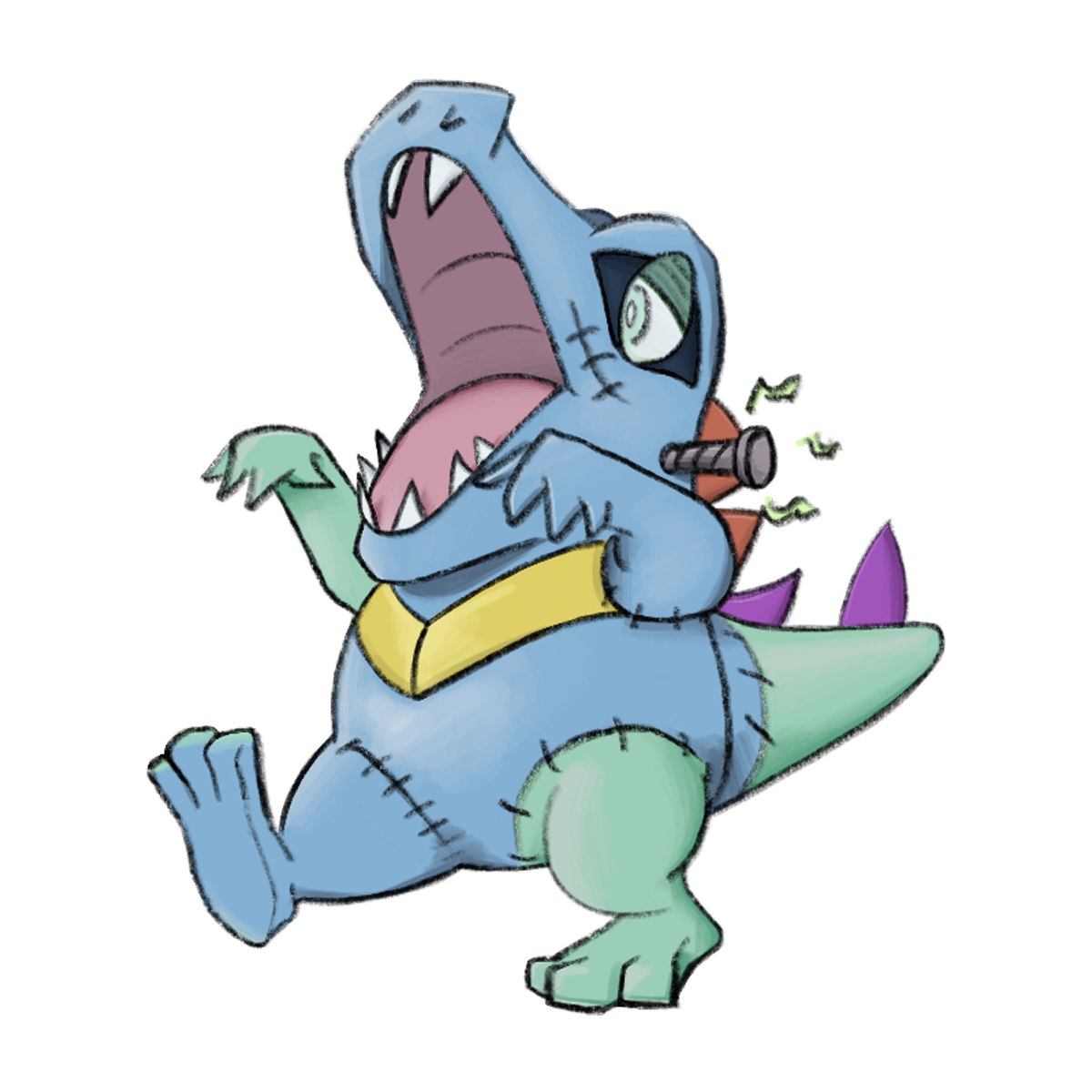 Totodile Halloween Sticker