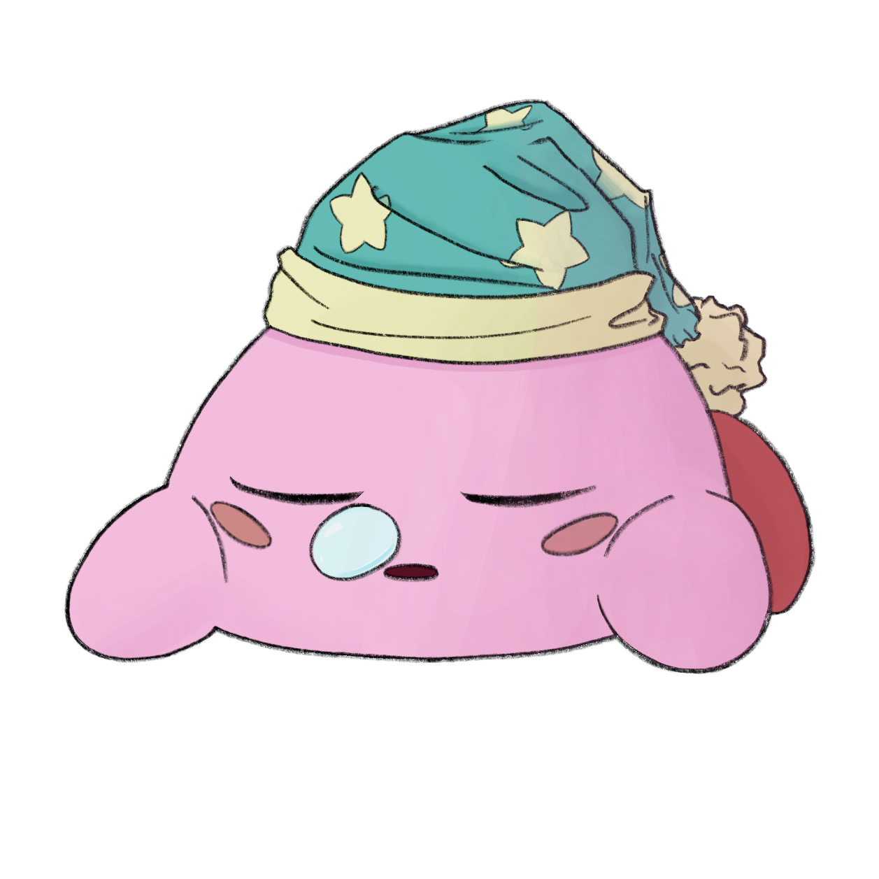 Sleepy Kirby Sticker